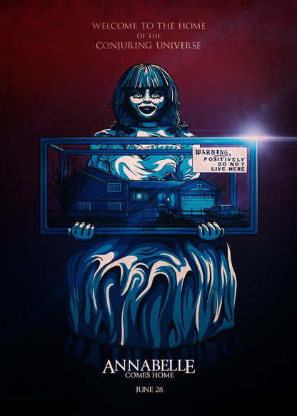 Annabelle Comes Home Movie Poster | Doll Holding a Television - Movies & TV Poster