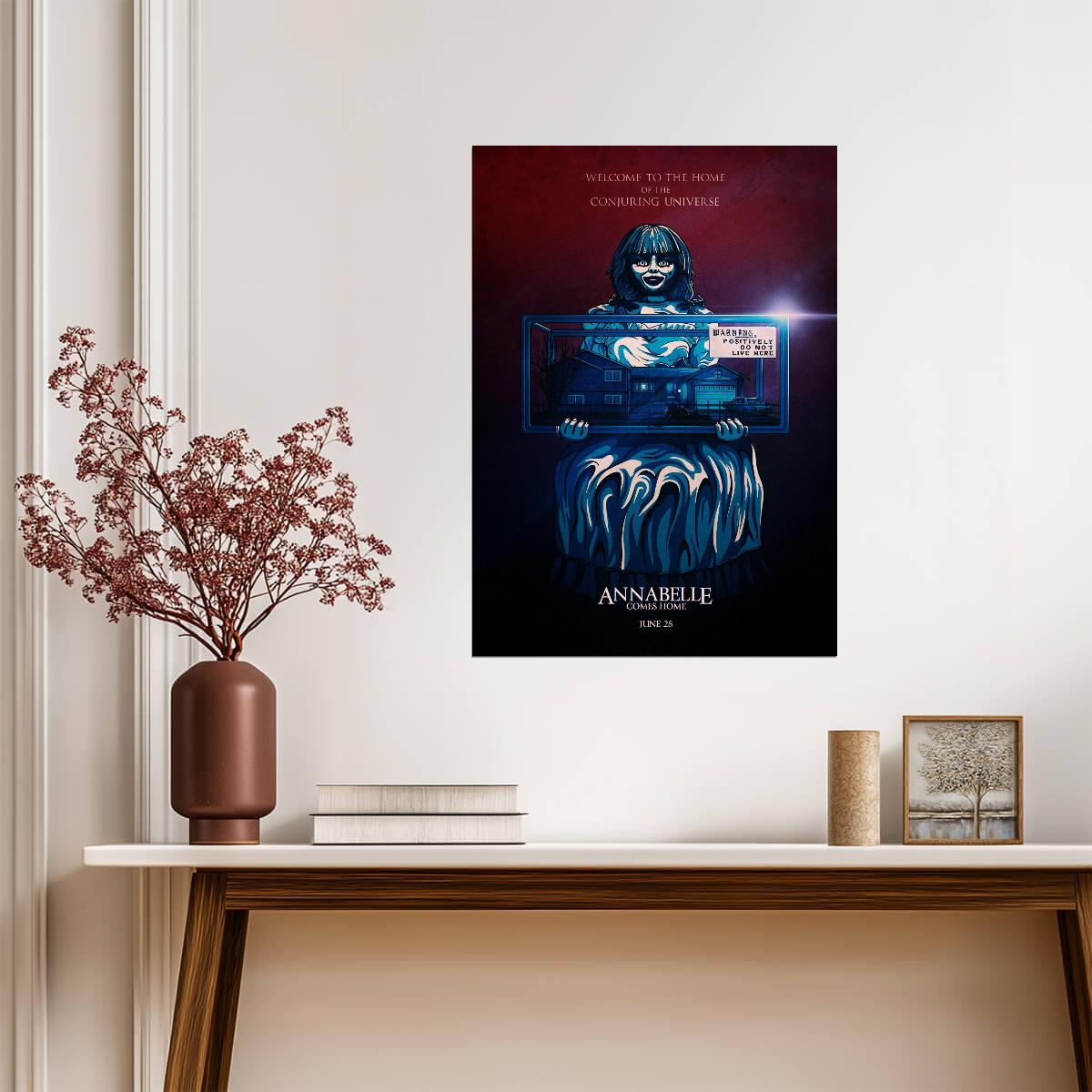 Annabelle Comes Home Movie Poster | Doll Holding a Television - Movies & TV Poster