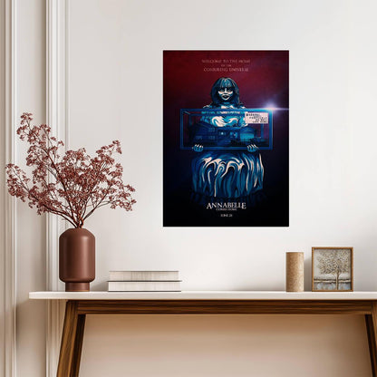 Annabelle Comes Home Movie Poster | Doll Holding a Television - Movies & TV Poster