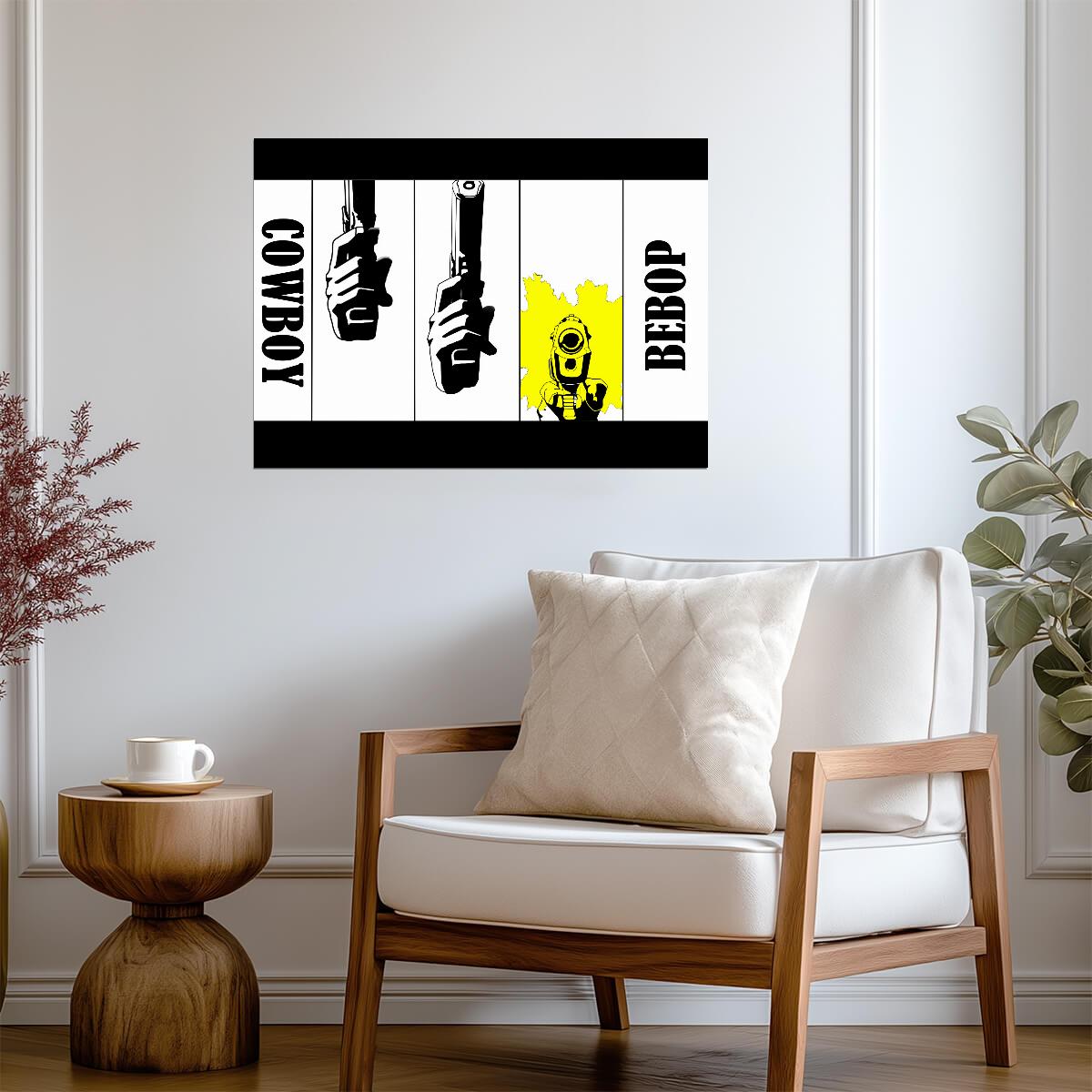 Cowboy Bebop Poster | Spike's Pistol in Three Panels - Anime Poster