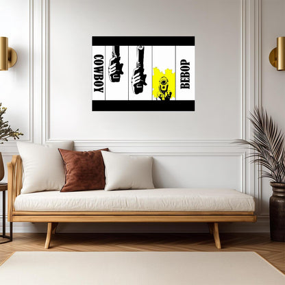 Cowboy Bebop Poster | Spike's Pistol in Three Panels - Anime Poster