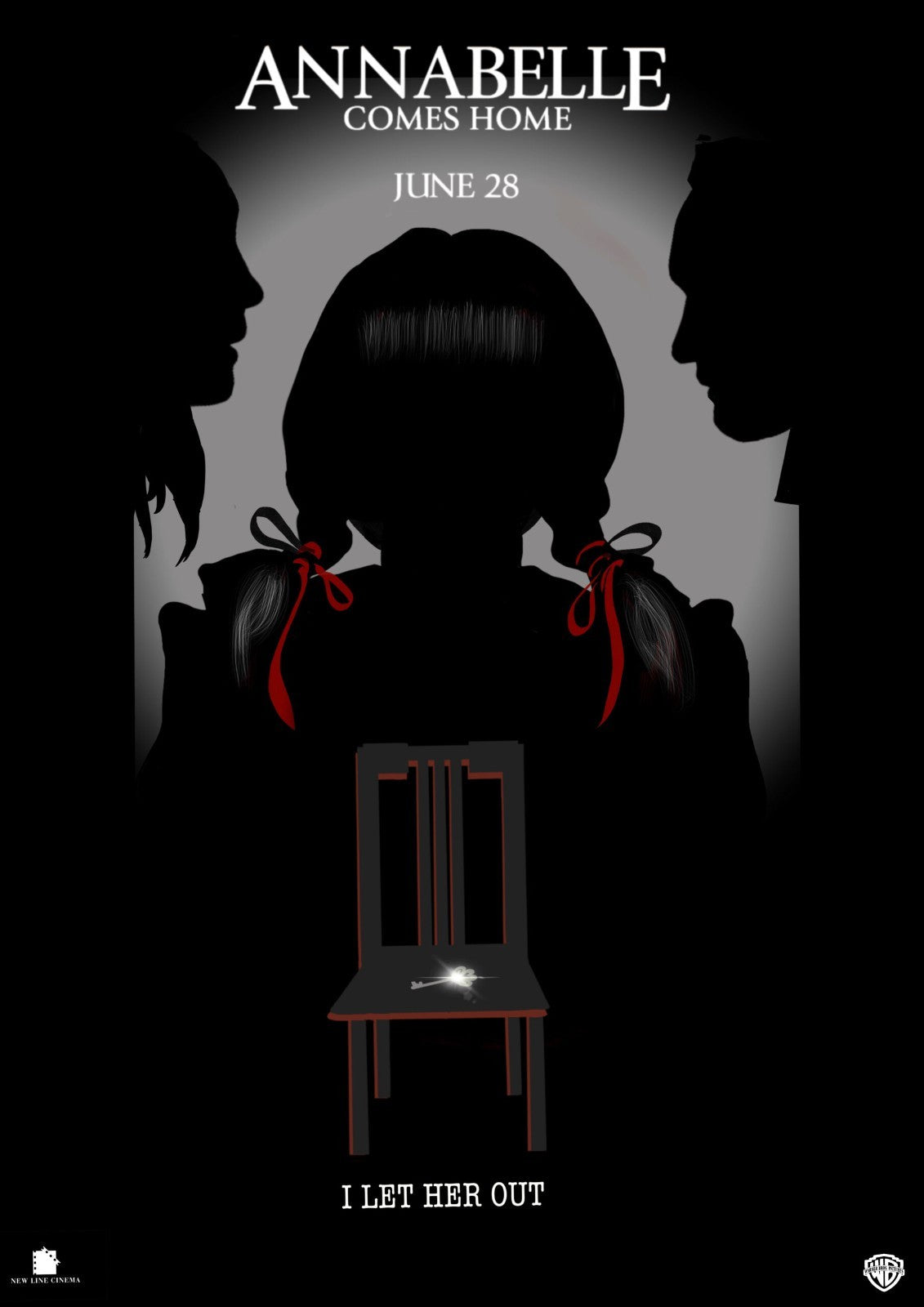 Annabelle Comes Home Movie Poster | Three Girls Silhouette Print - Movies & TV Poster