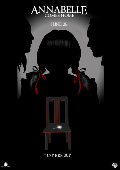 Annabelle Comes Home Movie Poster | Three Girls Silhouette Print - Movies & TV Poster