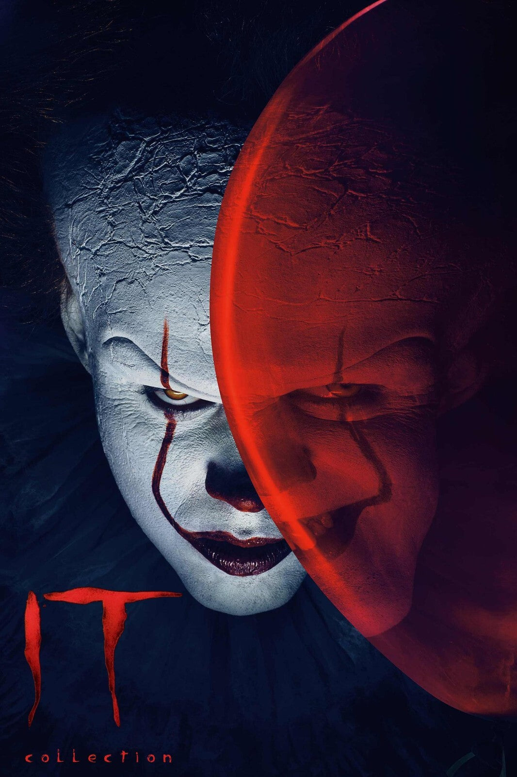 IT 2017 Movie Poster | Pennywise Behind a Red Balloon - Movies & TV Poster