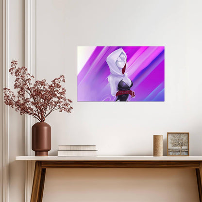 Spider-Man Across the Spider-Verse Movie Poster | Spider-Gwen on Purple - Movies & TV Poster