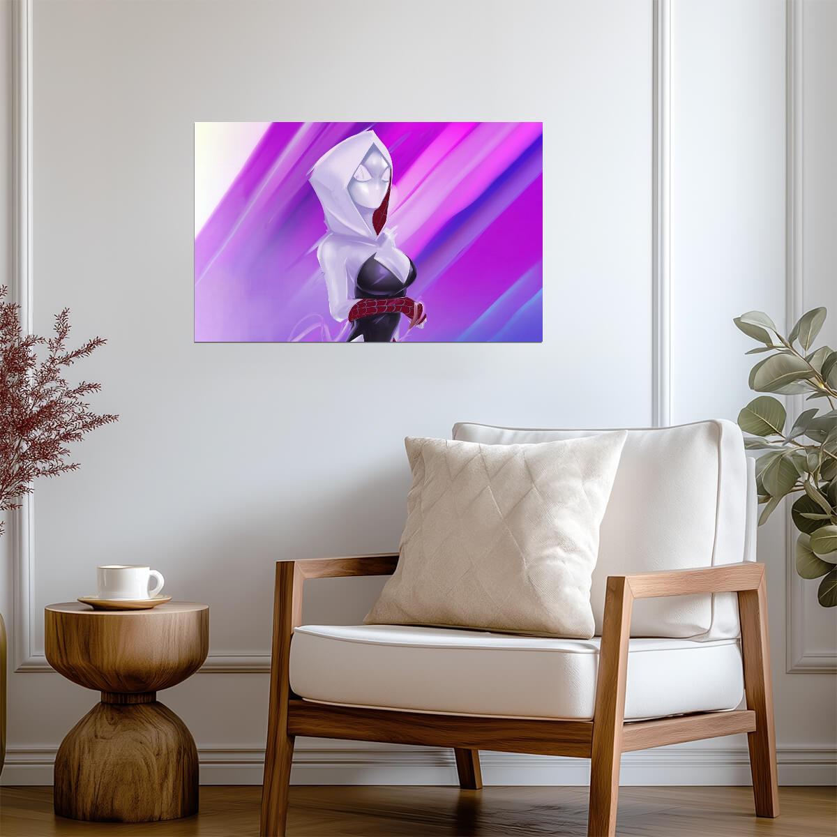 Spider-Man Across the Spider-Verse Movie Poster | Spider-Gwen on Purple - Movies & TV Poster
