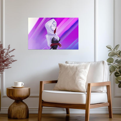 Spider-Man Across the Spider-Verse Movie Poster | Spider-Gwen on Purple - Movies & TV Poster