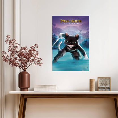 Puss in Boots The Last Wish Movie Poster | Kitty Softpaws in the Mist - Movies & TV Poster