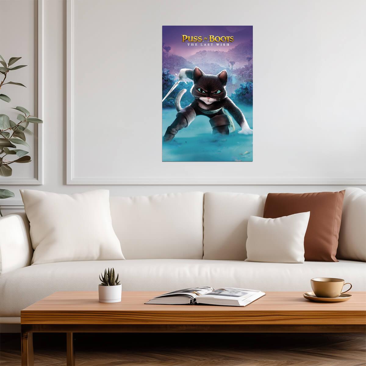 Puss in Boots The Last Wish Movie Poster | Kitty Softpaws in the Mist - Movies & TV Poster