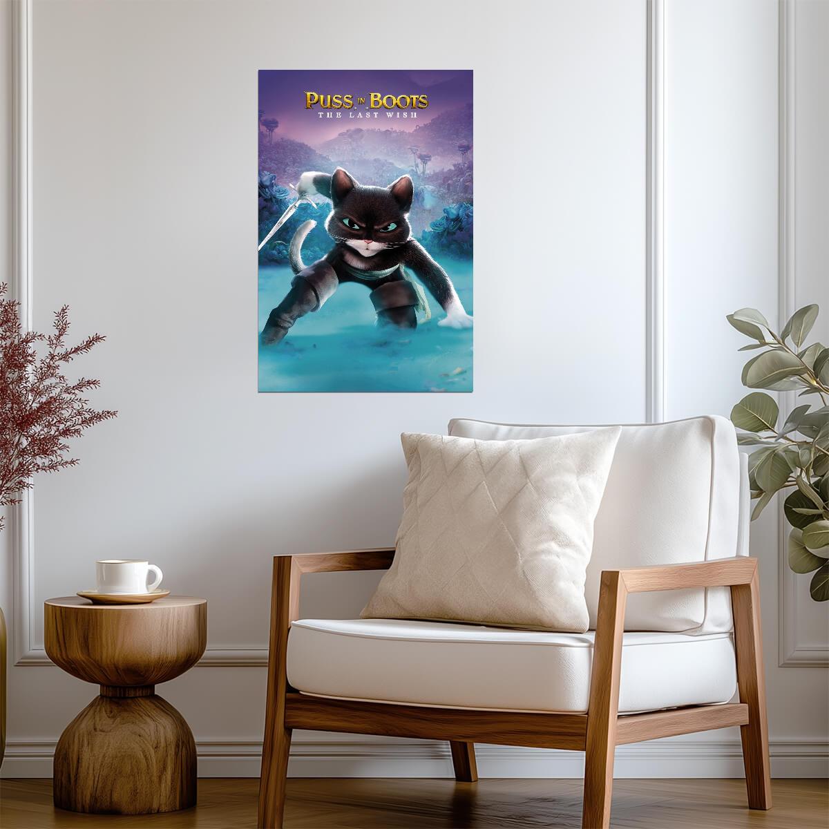 Puss in Boots The Last Wish Movie Poster | Kitty Softpaws in the Mist - Movies & TV Poster