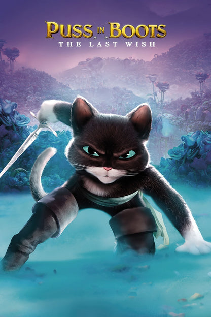 Puss in Boots The Last Wish Movie Poster | Kitty Softpaws in the Mist - Movies & TV Poster