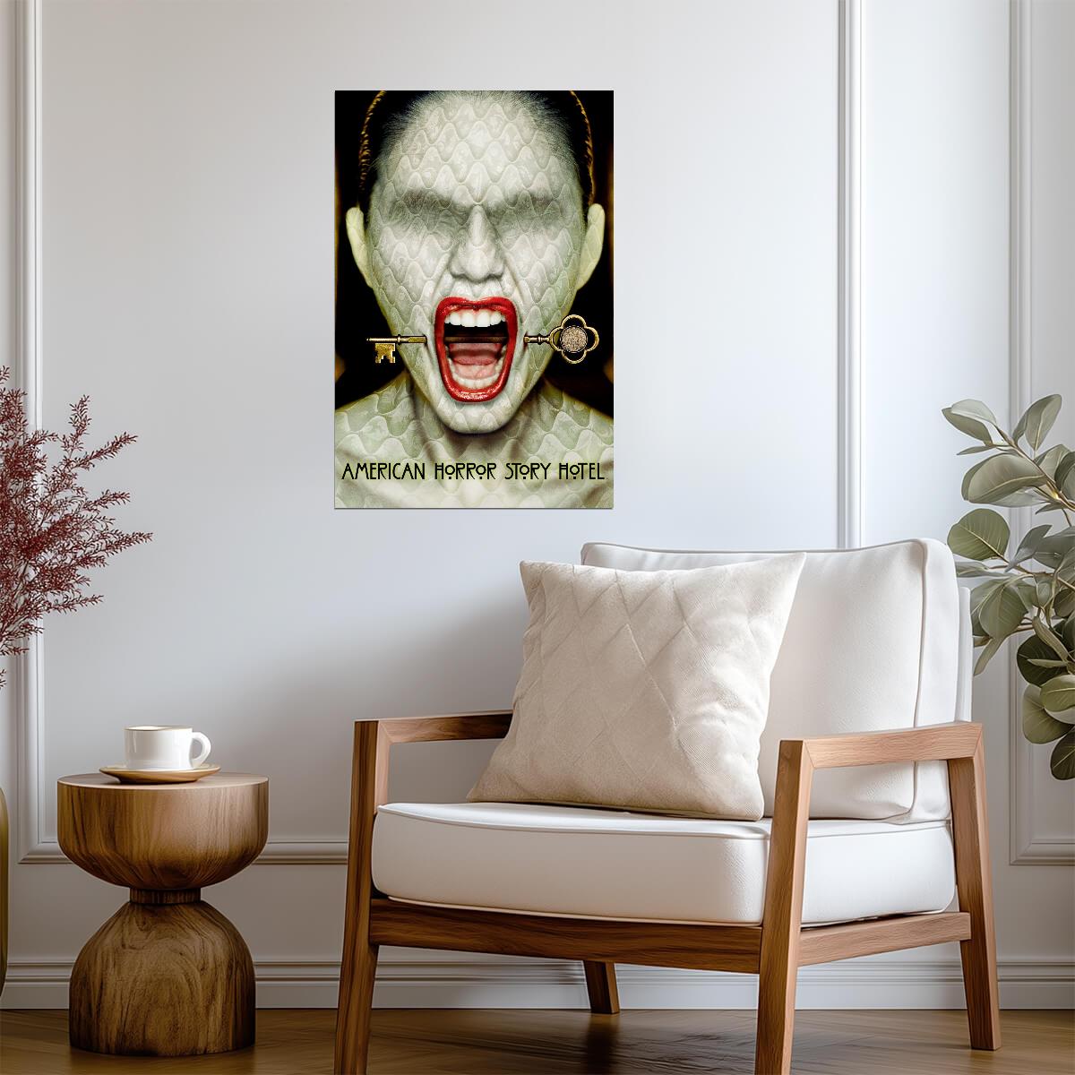 American Horror Story Hotel Poster | Screaming Face | Horror Series Print - Movies & TV Poster