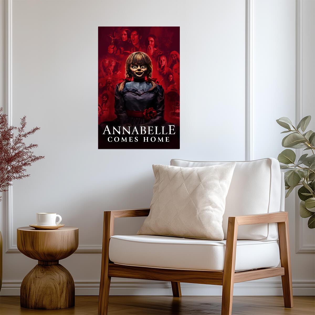 Annabelle Comes Home Movie Poster | Red Cast Collage - Movies & TV Poster