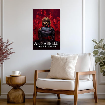 Annabelle Comes Home Movie Poster | Red Cast Collage - Movies & TV Poster