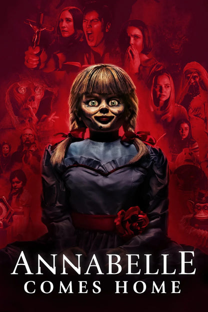 Annabelle Comes Home Movie Poster | Red Cast Collage - Movies & TV Poster