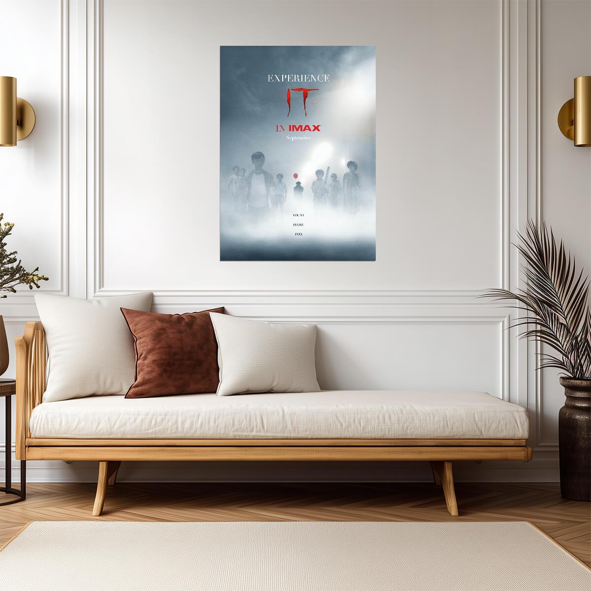 IT 2017 Movie Poster | Floating Children and a Red Balloon in the Mist - Movies & TV Poster
