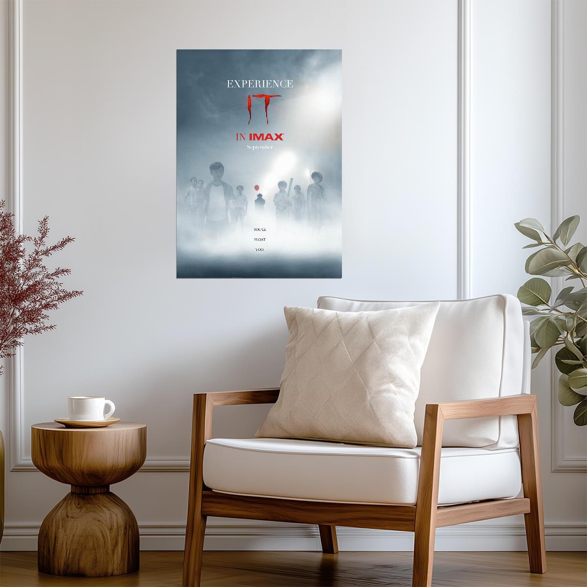 IT 2017 Movie Poster | Floating Children and a Red Balloon in the Mist - Movies & TV Poster
