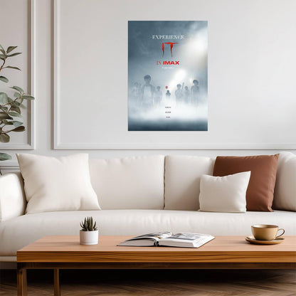 IT 2017 Movie Poster | Floating Children and a Red Balloon in the Mist - Movies & TV Poster