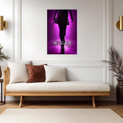 M3GAN 2.0 Movie Poster | Doll Silhouette with a Katana - Movies & TV Poster