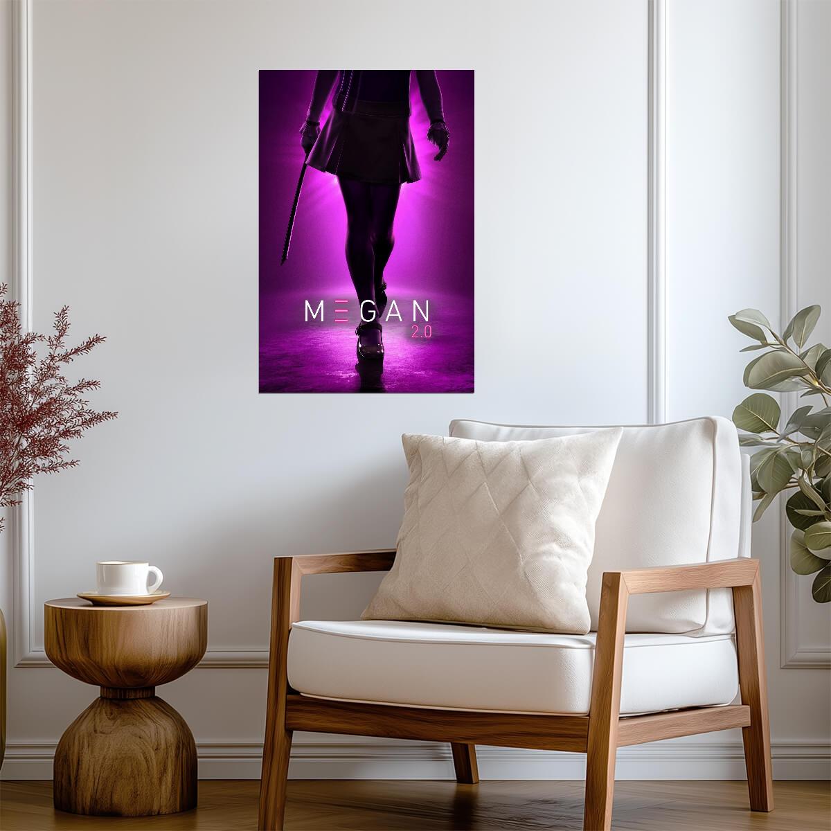 M3GAN 2.0 Movie Poster | Doll Silhouette with a Katana - Movies & TV Poster