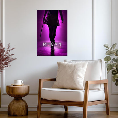 M3GAN 2.0 Movie Poster | Doll Silhouette with a Katana - Movies & TV Poster