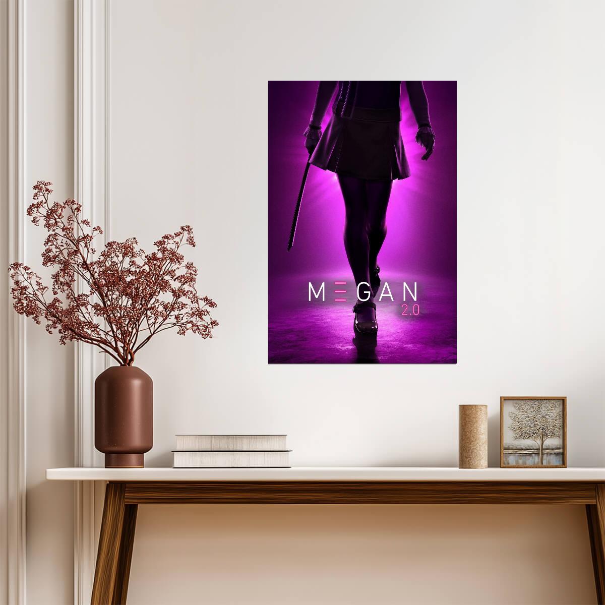M3GAN 2.0 Movie Poster | Doll Silhouette with a Katana - Movies & TV Poster