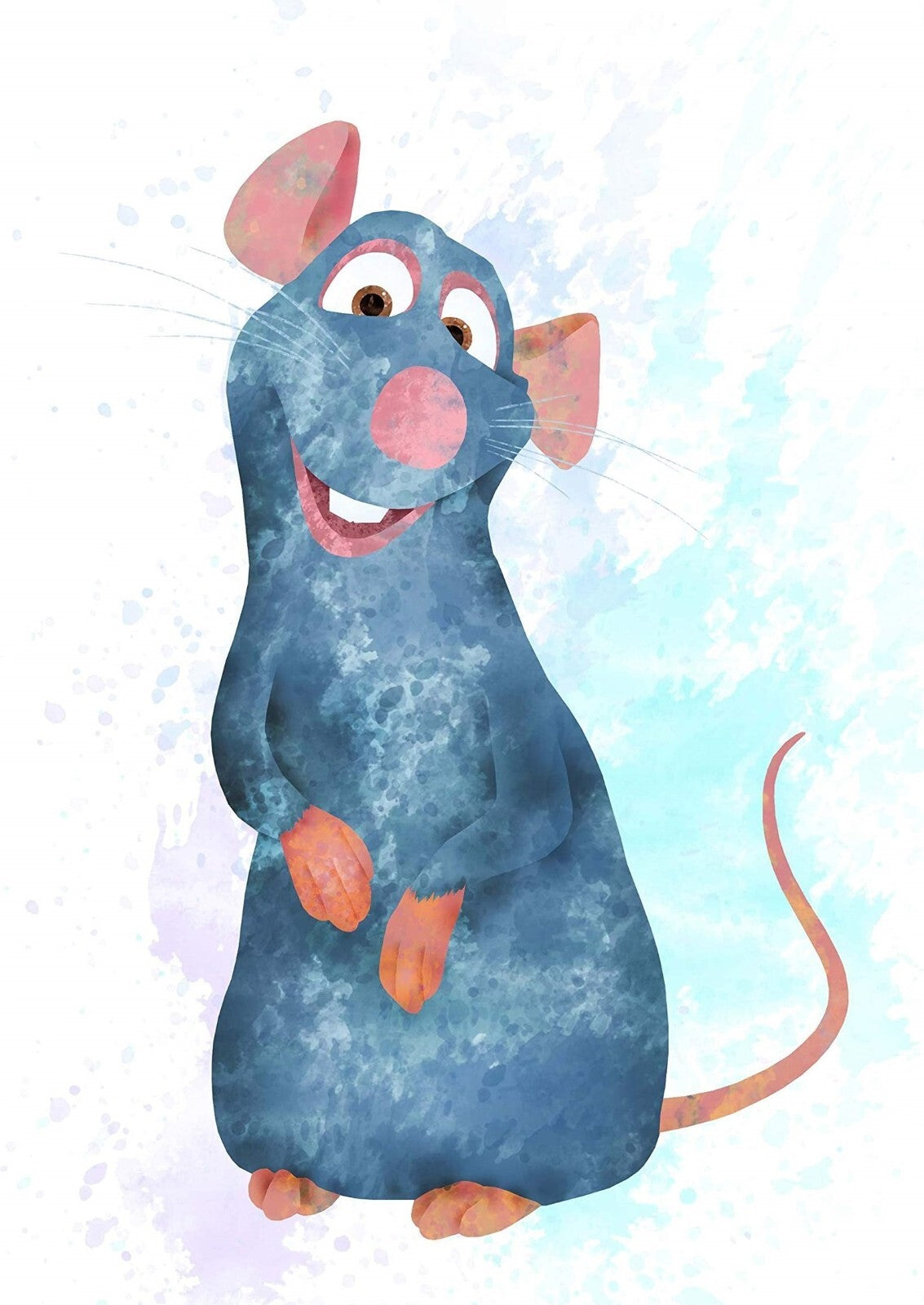 Ratatouille Movie Poster | Remy Watercolor Style Illustration - Movies & TV Poster