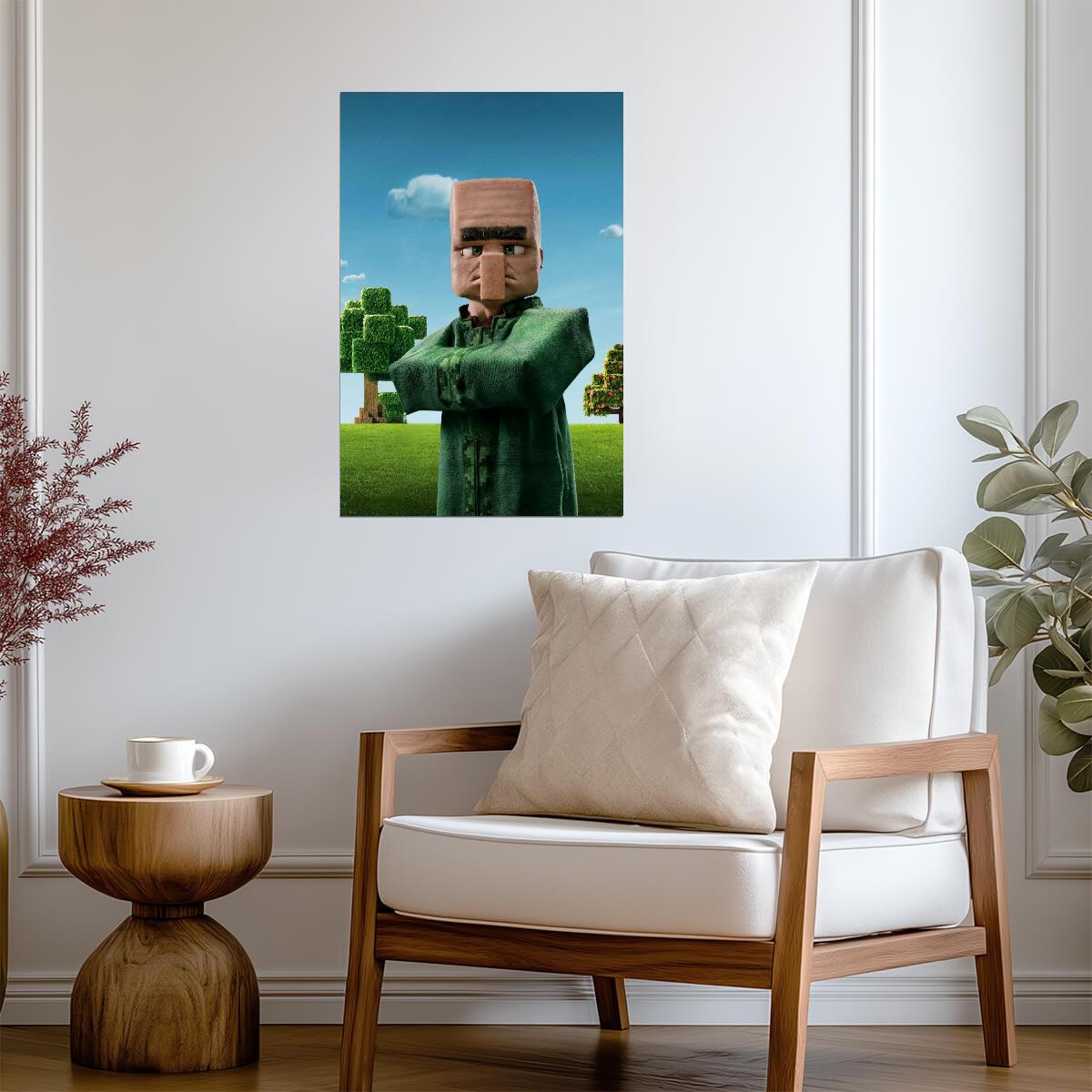 A Minecraft Movie Villager Portrait Poster - Movies & TV Poster