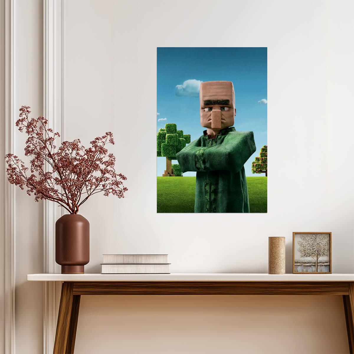 A Minecraft Movie Villager Portrait Poster - Movies & TV Poster