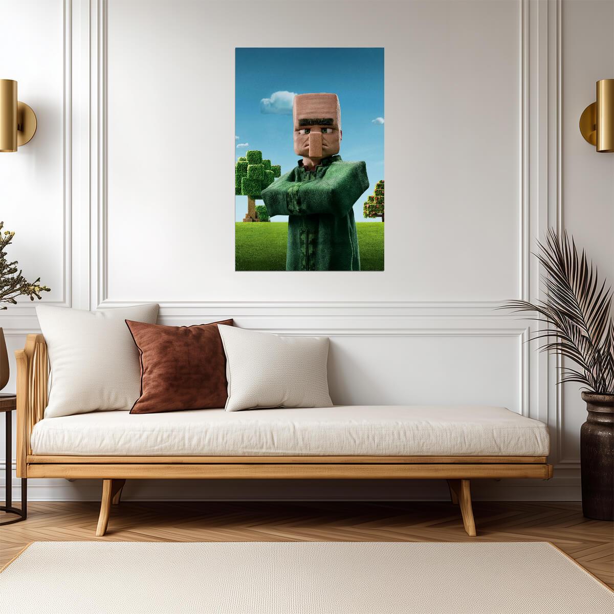 A Minecraft Movie Villager Portrait Poster - Movies & TV Poster