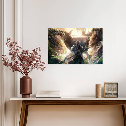 Avatar The Game Poster | Na'vi Warrior Facing an AMP Suit - Video Games Poster