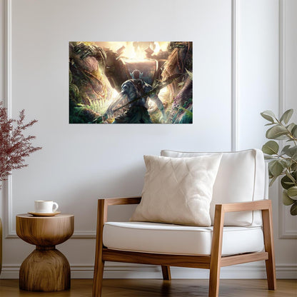 Avatar The Game Poster | Na'vi Warrior Facing an AMP Suit - Video Games Poster