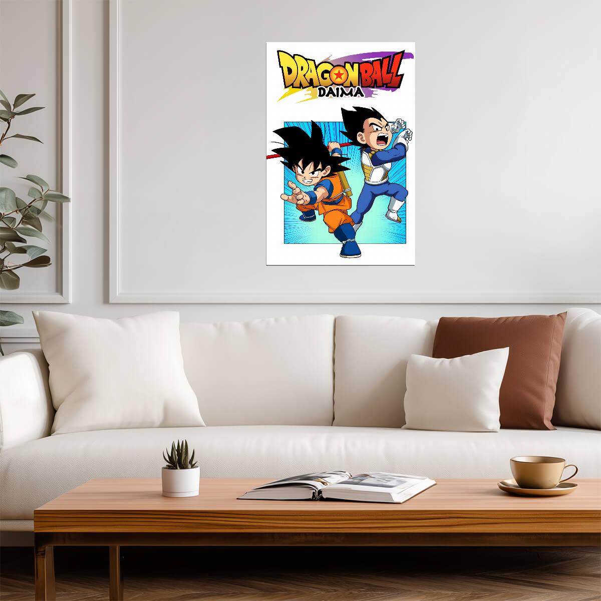 Dragon Ball Daima Poster | Goku Mini and Vegeta Mini - Anime Poster