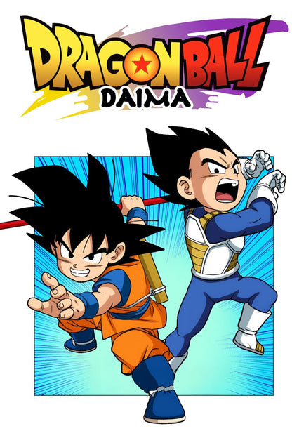 Dragon Ball Daima Poster | Goku Mini and Vegeta Mini - Anime Poster