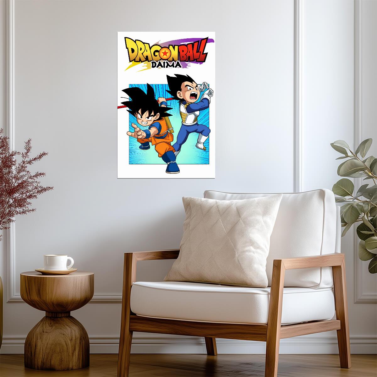 Dragon Ball Daima Poster | Goku Mini and Vegeta Mini - Anime Poster