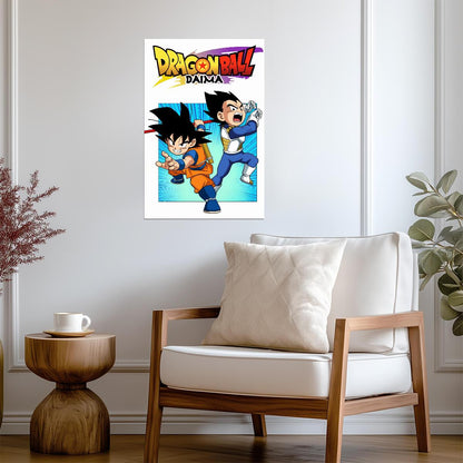 Dragon Ball Daima Poster | Goku Mini and Vegeta Mini - Anime Poster