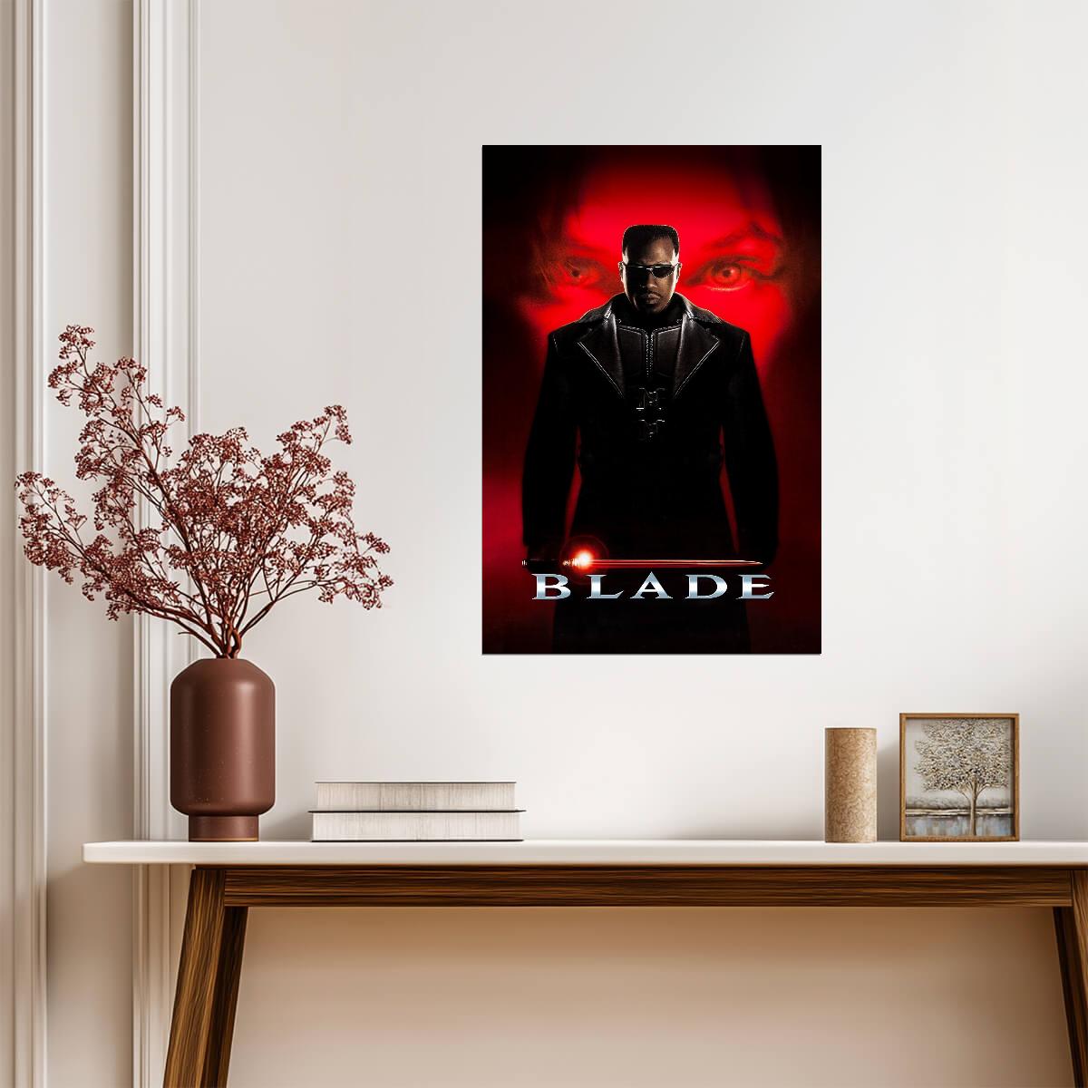 Blade Movie Poster | Wesley Snipes Against Red Eyes - Movies & TV Poster