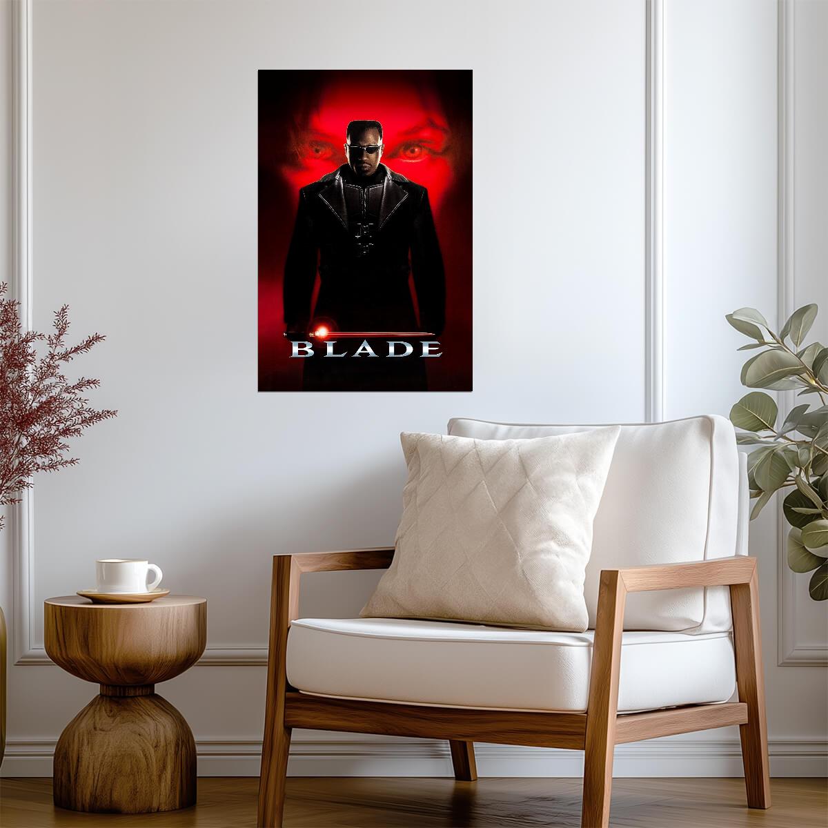 Blade Movie Poster | Wesley Snipes Against Red Eyes - Movies & TV Poster
