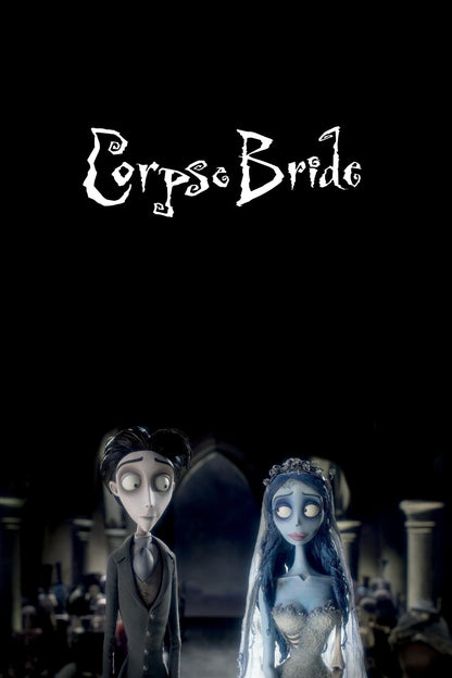 Corpse Bride Animated Movie Poster | Victor and Emily in the Graveyard - Movies & TV Poster