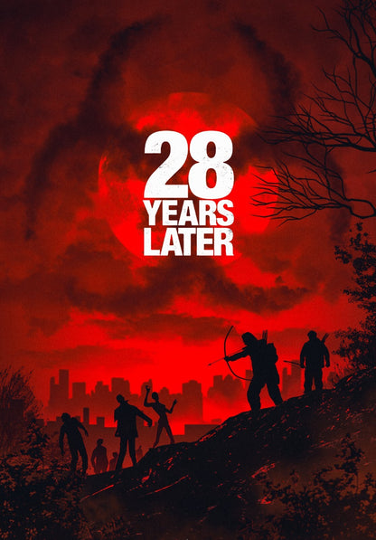28 Years Later Poster | Survivors and Ruined City at Sunset - Movies & TV Poster