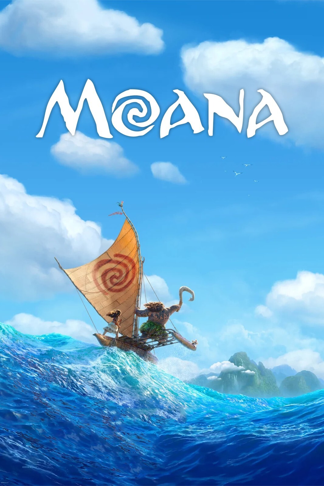 Moana 2016 Movie Poster | Canoe on the Open Ocean - Movies & TV Poster