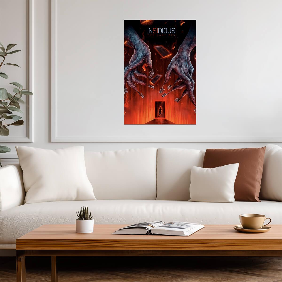 Insidious The Last Key Movie Poster | Key-Fingered Hands Above a Doorway - Movies & TV Poster