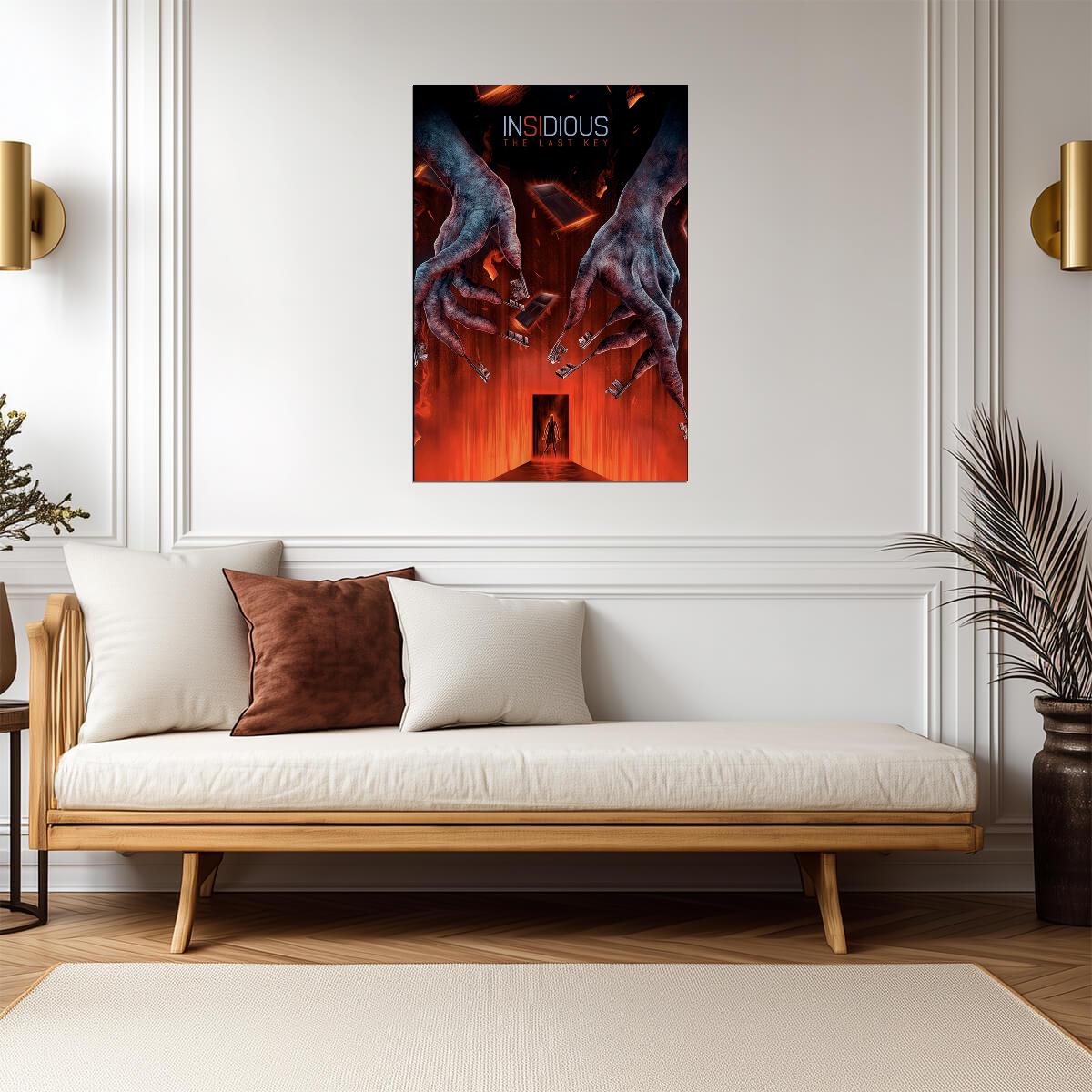 Insidious The Last Key Movie Poster | Key-Fingered Hands Above a Doorway - Movies & TV Poster