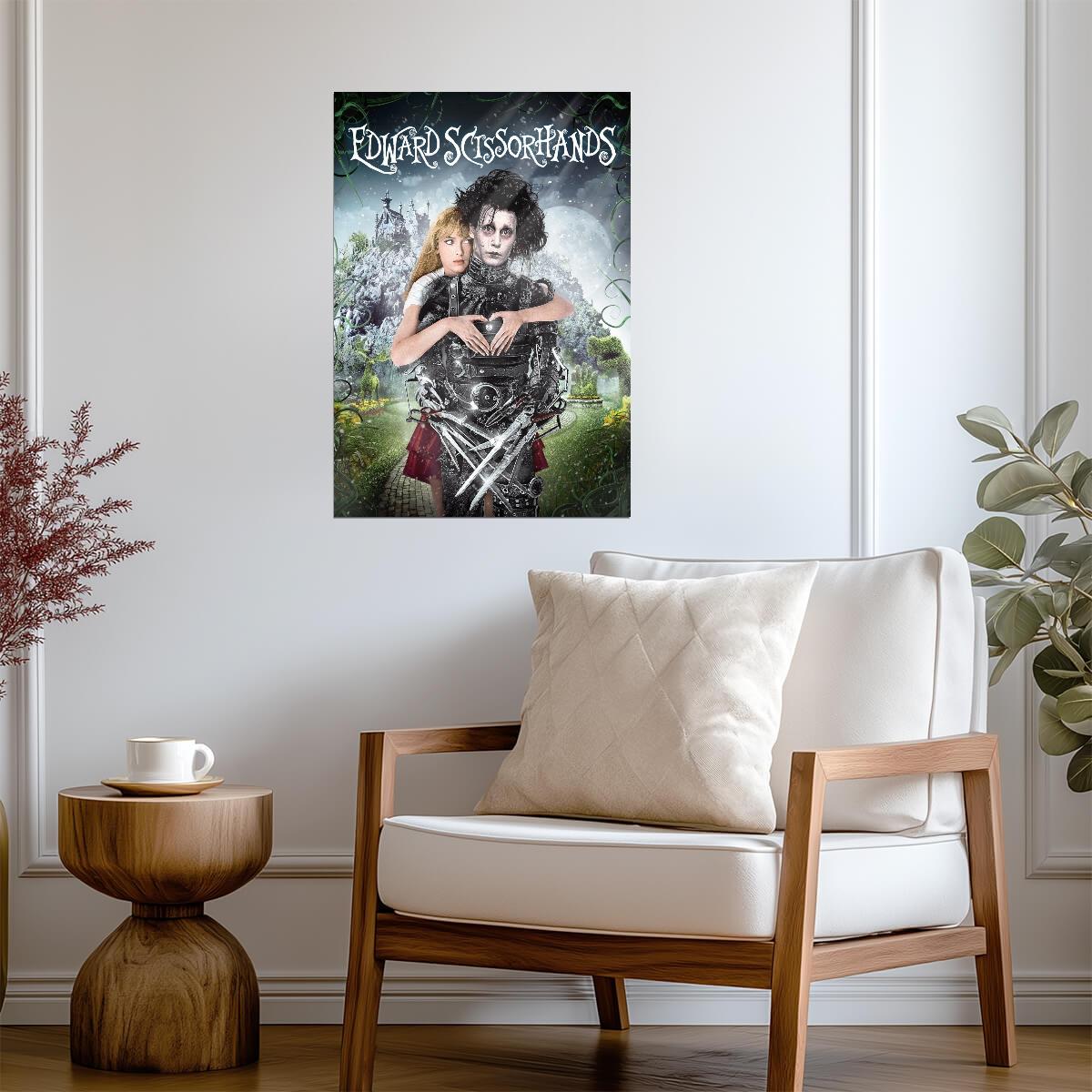 Edward Scissorhands Movie Poster | Johnny Depp and Winona Ryder in the Garden - Movies & TV Poster