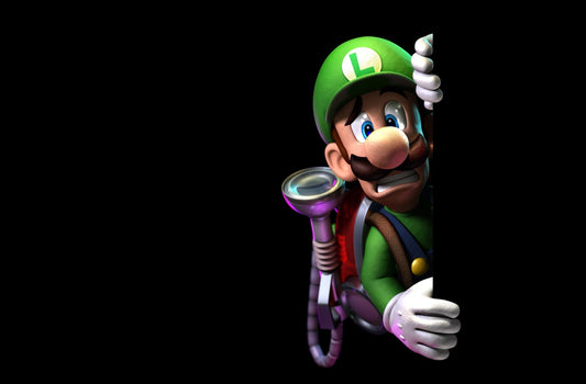 Super Mario Poster | Luigi with the Poltergust Vacuum - Video Games Poster