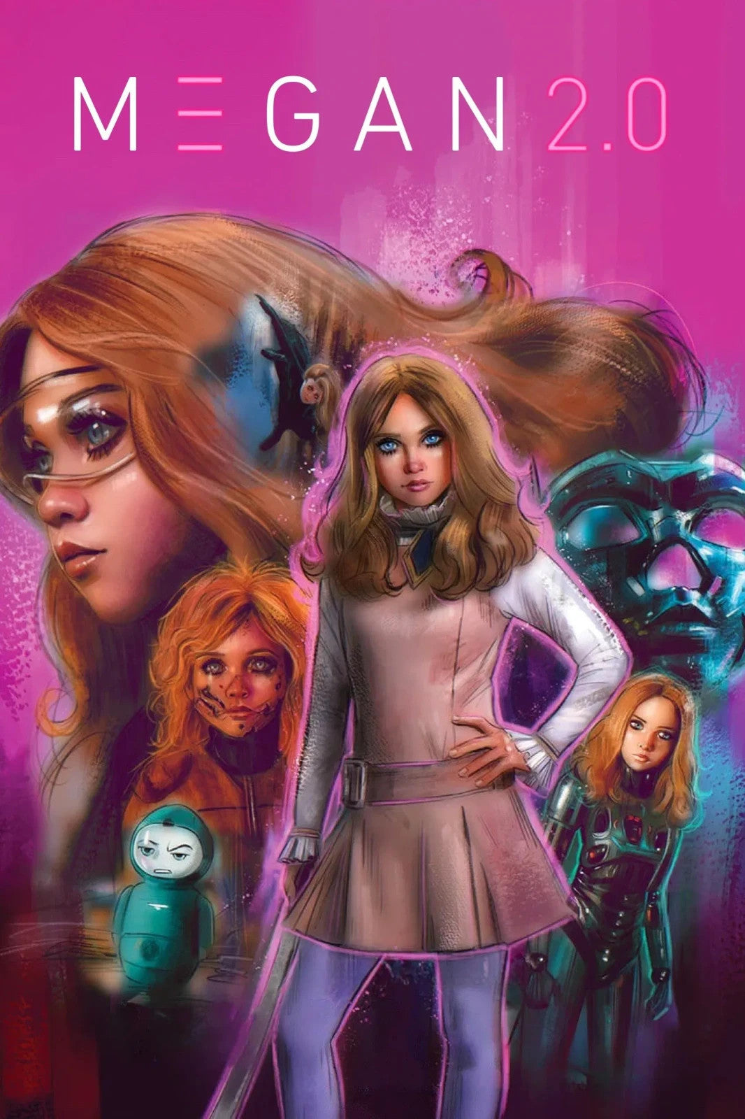 M3GAN 2.0 Movie Poster | Pink Skirt Suit and Robot Collage - Movies & TV Poster