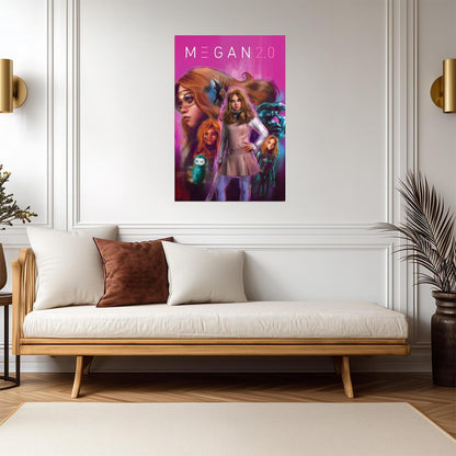 M3GAN 2.0 Movie Poster | Pink Skirt Suit and Robot Collage - Movies & TV Poster