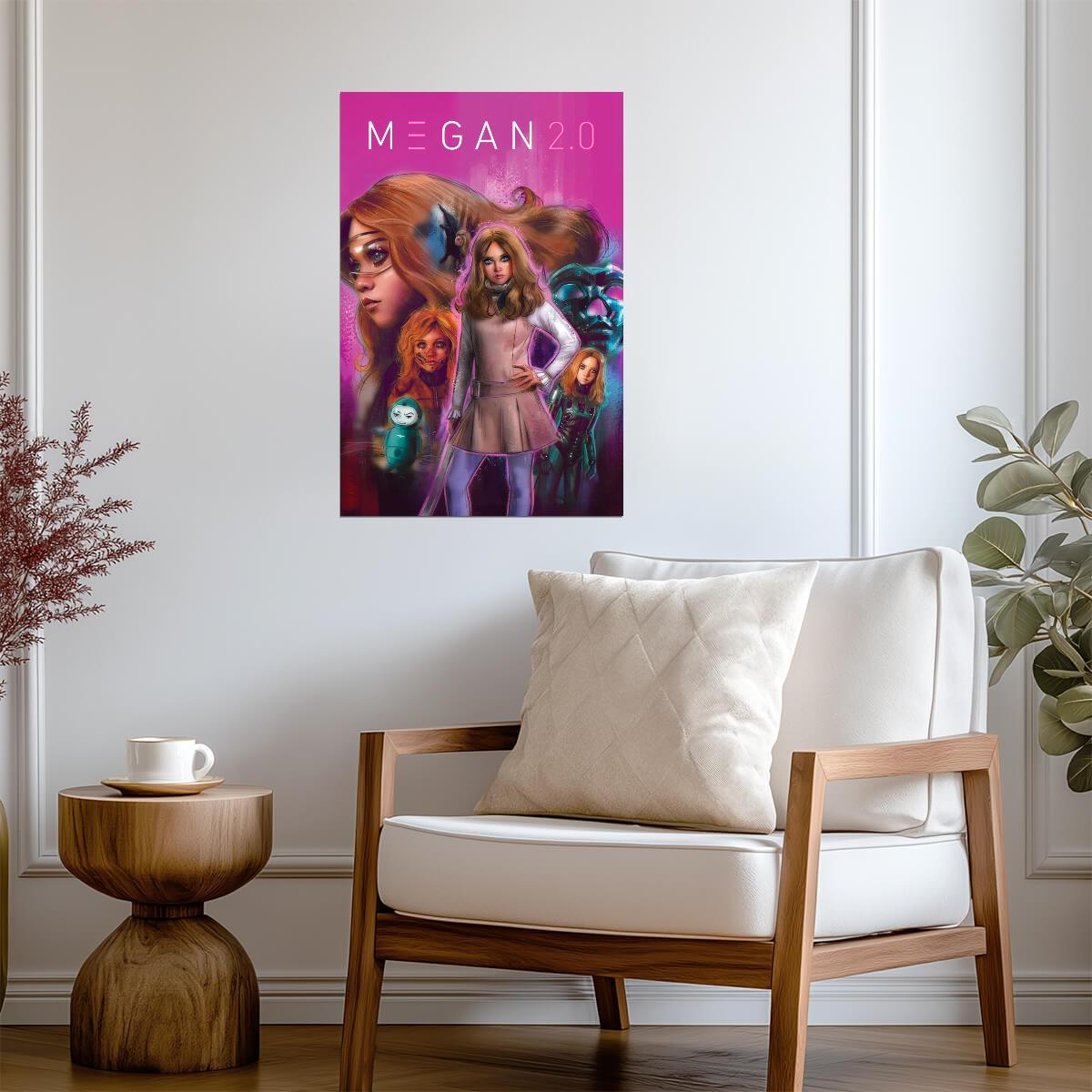 M3GAN 2.0 Movie Poster | Pink Skirt Suit and Robot Collage - Movies & TV Poster