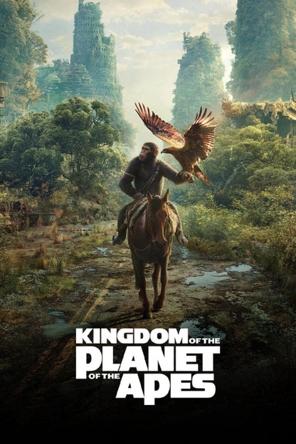 Kingdom of the Planet of the Apes Movie Poster | Noa Riding through Ruins - Movies & TV Poster