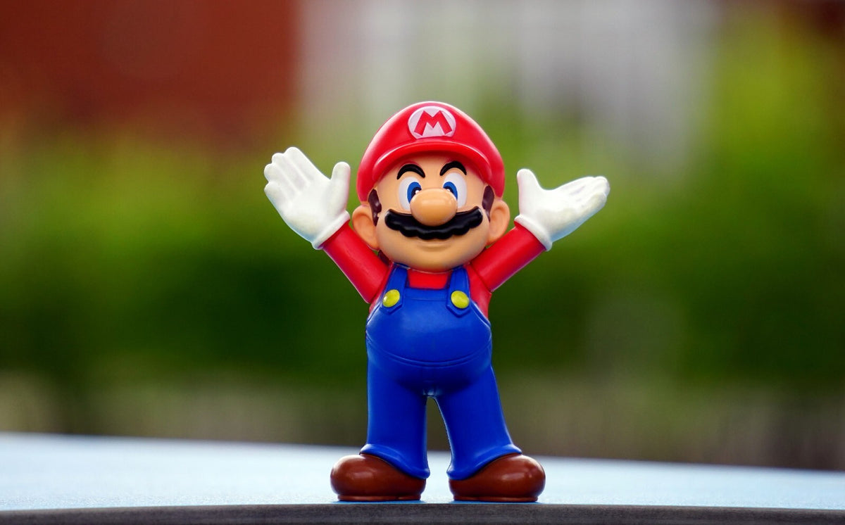 Super Mario Poster | Mario Figurine Outdoors | Toy Photo Print - Video Games Poster